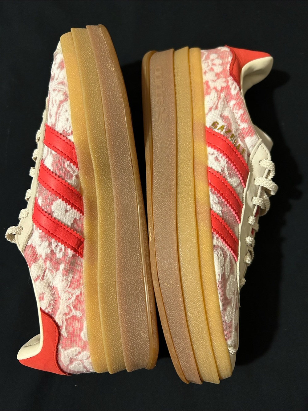 Adidas Gazelle Liberty London Better Scarlet Gum Shoes - Picture 2 of 10